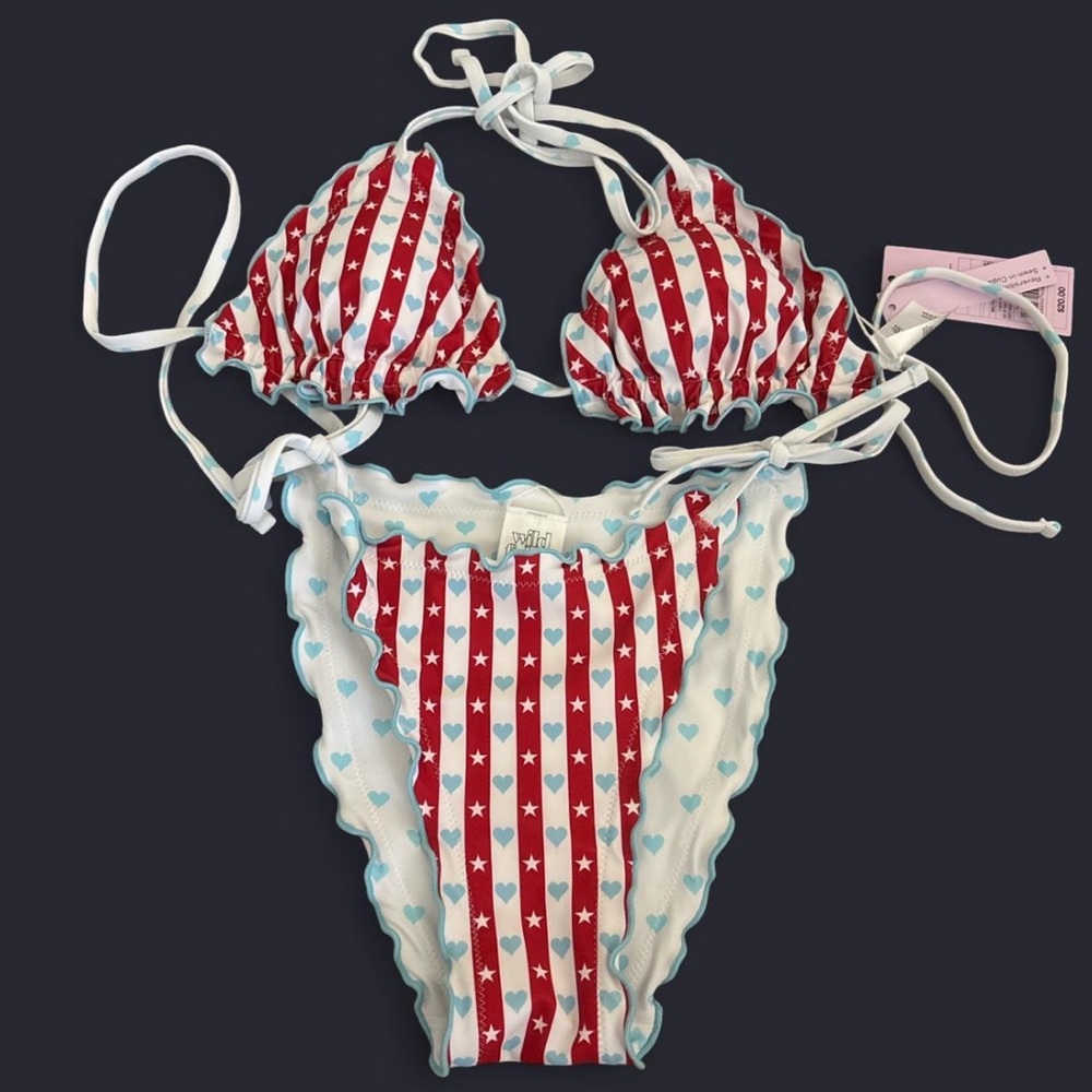 Red, White and Blue Bikini Reversible!